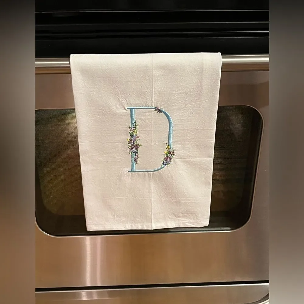 Flour Towel Embroidered DG Collections 100% Cotton 27